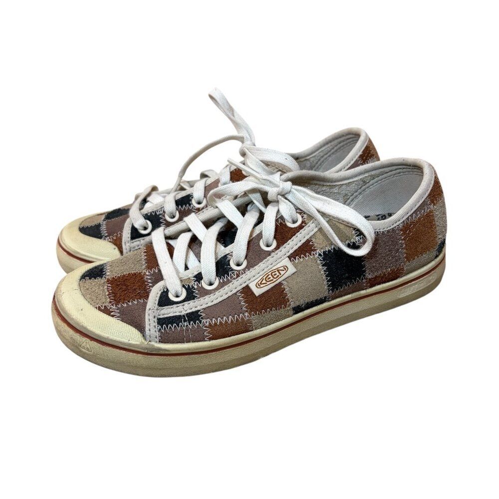 Keen Size 7.5 Elsa Harvest Patchwork Suede Low Top Lace Up Sneakers Shoes